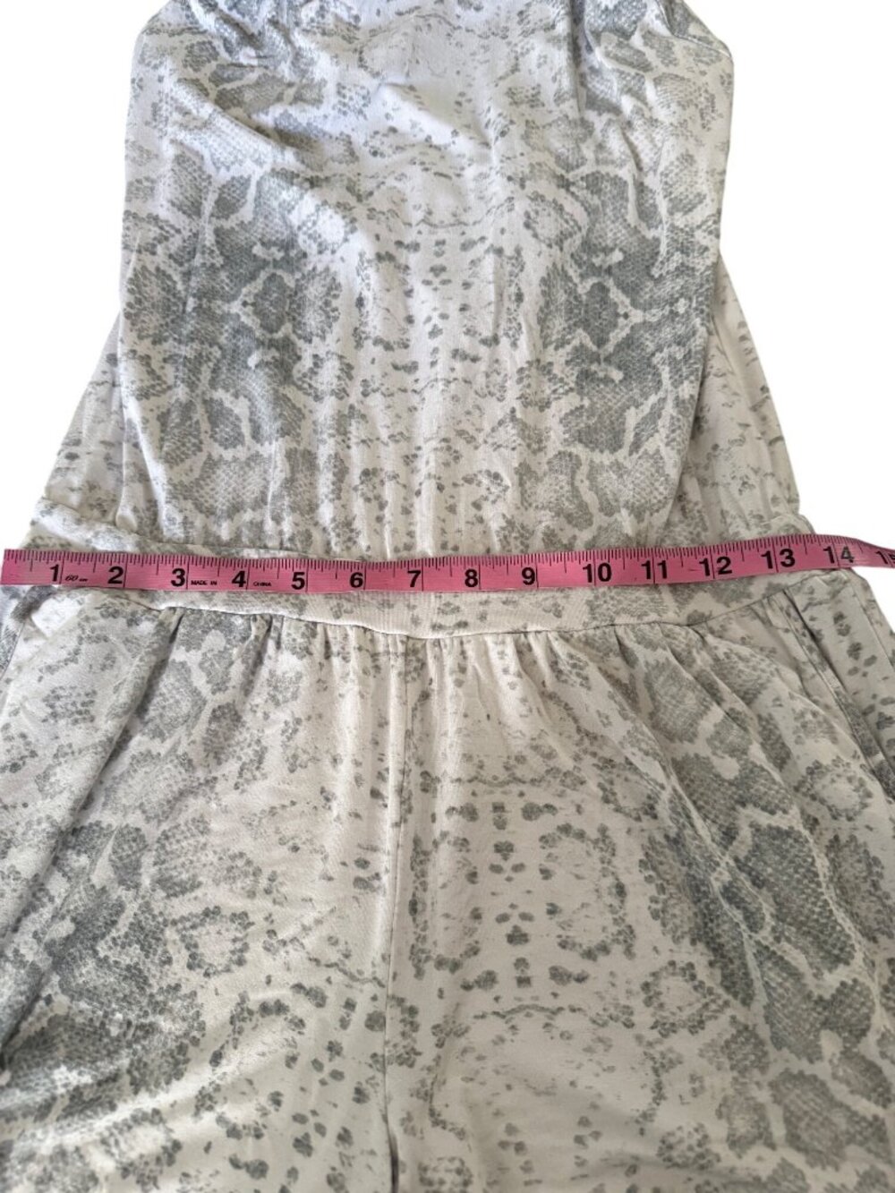 Tart Snake Print Halter Romper With Open Back Adjustable Tie Straps Size S - Picture 6 of 9